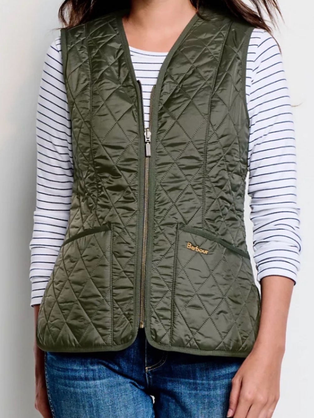 Barbour Black Quilted Sleeveless Vest with Front Pockets